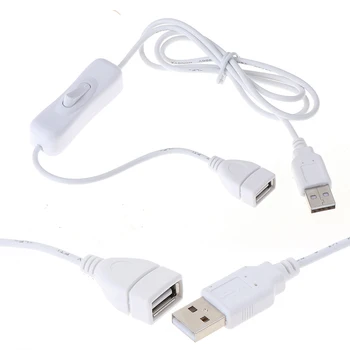 1 шт. USB-кабель длиной 1 м с переключателем включения/выключения удлинителя кабеля для USB-лампы, USB-вентилятора