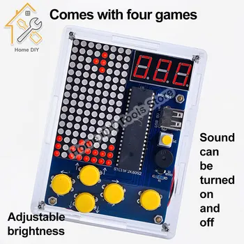 DIY Game Board Kit 51 SCM чип Ретро Электронная паяльная консоль для практики, Небольшая производственная студенческая лаборатория