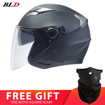 Высококачественный Двухобъективный Мотоциклетный шлем с открытым Лицом, Одобренный Для Езды по Мотокроссу, Мотобайк Cascos ABS Capacete De Moto Men