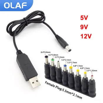 Кабель питания Olaf USB-DC Универсальный разъем USB-DC для зарядки, сетевой шнур, штекерный разъем, адаптер для маршрутизатора, мини-вентилятора, динамика