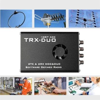 1 ШТ. TRX-DUO Двухканальный SDR-радиоприемник Передатчик Черная печатная плата + Металл 16-битный Приемник и 14-битный передатчик SDR Программное Радио