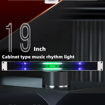 1U Двухрядный Аудиокабинет С индикатором уровня музыкального ритма, светодиодный измеритель спектра, USB-мелодия индукционного сигнала с голосовой активацией