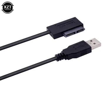 1ШТ USB 3,0 к Mini SATA II 7 + 6 13Pin Адаптер Конвертер Кабель Для Ноутбука CD/DVD ROM Тонкий Привод Конвертер HDD Caddy