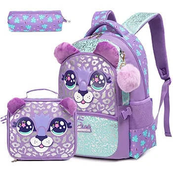 3 шт., детские рюкзаки для девочек, школьная сумка с коробкой для ланча, Школьный рюкзак для девочек, Комплект, Милая сумка для детского сада