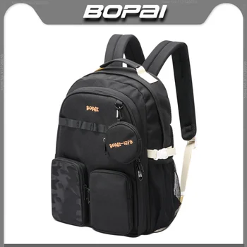 BOPAI 15,6-дюймовый школьный рюкзак для ноутбука для мальчиков и девочек, школьные сумки для подростков, рюкзак для студентов колледжа, многофункциональный модный рюкзак