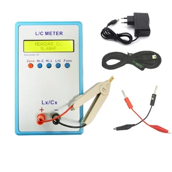 LC-200A Цифровой ЖК-измеритель емкости и индуктивности SMT Clip Высокоточный LC-измеритель 1pF-100mF 1uH-100H Гибкая онлайн-калибровка