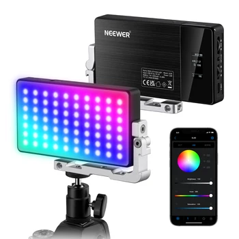 NEEWER SL90 RGB Видео Подсветка, 12 Вт 4300 мАч Перезаряжаемая батарея, полноцветный 18 Световых эффектов, светодиодная подсветка камеры， Приложение и управление 2.4G