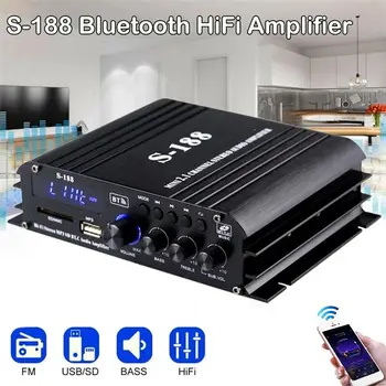 S-188 Bluetooth Стерео Усилитель Hi-Fi 2.1-Канальный Усилитель Мощности Звука Контроль низких Высоких Частот 40 Вт × 2 + 60 Вт Усилитель Звука Amplificador