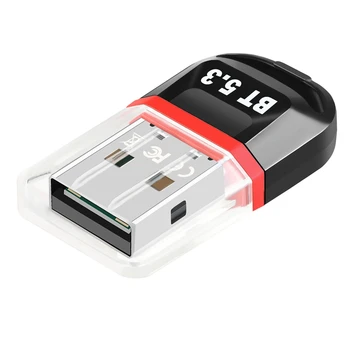 USB-адаптер Bluetooth 5.3, USB-приемник Bluetooth, поддерживает портативный КОМПЬЮТЕР, настольный Bluetooth-гарнитура, принимающий передатчик, красный