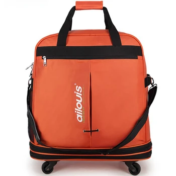 Большая вместительная сумка для багажа на колесиках, складной чемодан на тележке, дорожная сумка, легкая воздушная посылка, высококачественный багаж