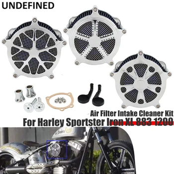 Для Harley Sportster Iron XL 883 1200 Сорок восемь семьдесят два воздушных фильтра, синий турбинный воздухоочиститель для мотоцикла, впускной фильтр