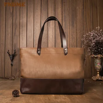 Модная повседневная женская сумка-тоут из натуральной кожи, простая роскошная сумка из натуральной воловьей кожи, рабочая женская сумка для покупок через плечо