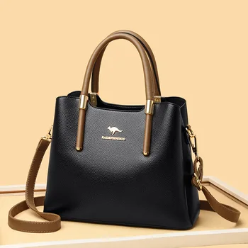 Натуральная Повседневная сумка-тоут большой емкости, Кожаные сумки через плечо для женщин 2023, Простая женская сумка для покупок, Дизайнерская сумка