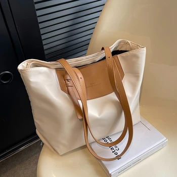 Нейлоновые сумки-тоутеры большой емкости для женщин, новинка 2023 года, роскошная дизайнерская сумка, модная сумка через плечо, сумка для покупок, женская сумка