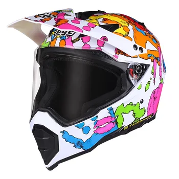 Новые Шлемы для мотокросса, Внедорожные Мотоциклетные Motocicleta Capacete, Мужская И Женская Теплая Шапка, Мотоциклетный шлем в горошек, Capacete De Moto