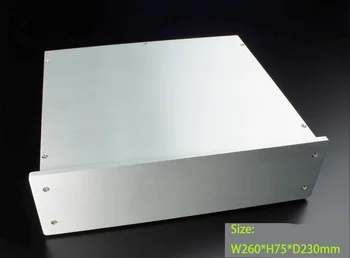 Полностью алюминиевое шасси аудиоусилителя FIFI /корпус для декодирования предусилителя DIY box 260 * 75 * 230 мм