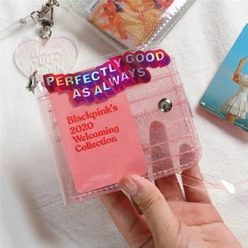 Прозрачный Короткий кошелек из ПВХ для девушки Milkjoy, лазерный голографический кошелек для монет, Женский прозрачный кошелек с блестящими буквами, держатель для карт, кошелек