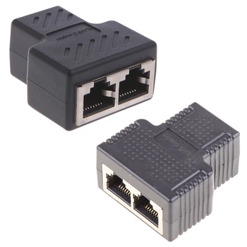 Разъем-разветвитель RJ45 Адаптер от 1 до 2 Способов Подключения Ethernet-Разветвителя Plug for Play Ethernet Extender Конвертер для Lapt