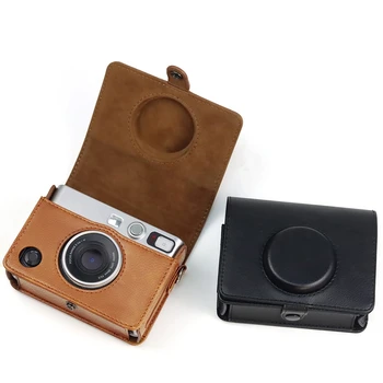 Ретро-сумка для фотоаппарата Fujifilm Instax Mini EVO с плечевым ремнем, чехол из искусственной кожи, Защитный чехол для фотоаппарата, сумка через плечо