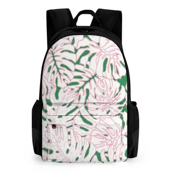 Розовый кружевной рюкзак, настраиваемый школьный рюкзак с принтом для девочек, сумка на плечо большой емкости, сумка с регулируемым плечевым ремнем
