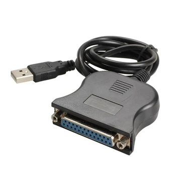 Черный 80 см USB 2.0 к DB25 25Pin женский порт Конвертер печати параллельный интерфейс