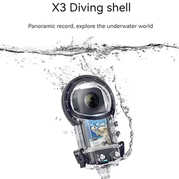 Чехол для дайвинга для камеры, легкая водонепроницаемая глубина 50 м, Совместимый с аксессуарами для камеры Insta360 X3 Aciton