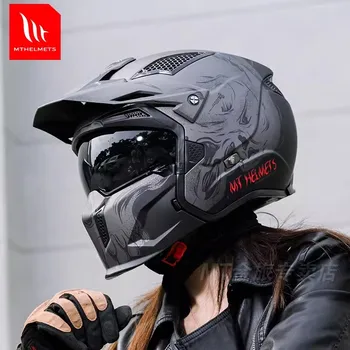 Шлем MT DOT Мотоциклетные полнолицевые шлемы Модульный Высококачественный, одобренный ЕЭК, Индивидуальный Внедорожный Сменный Moto Casco